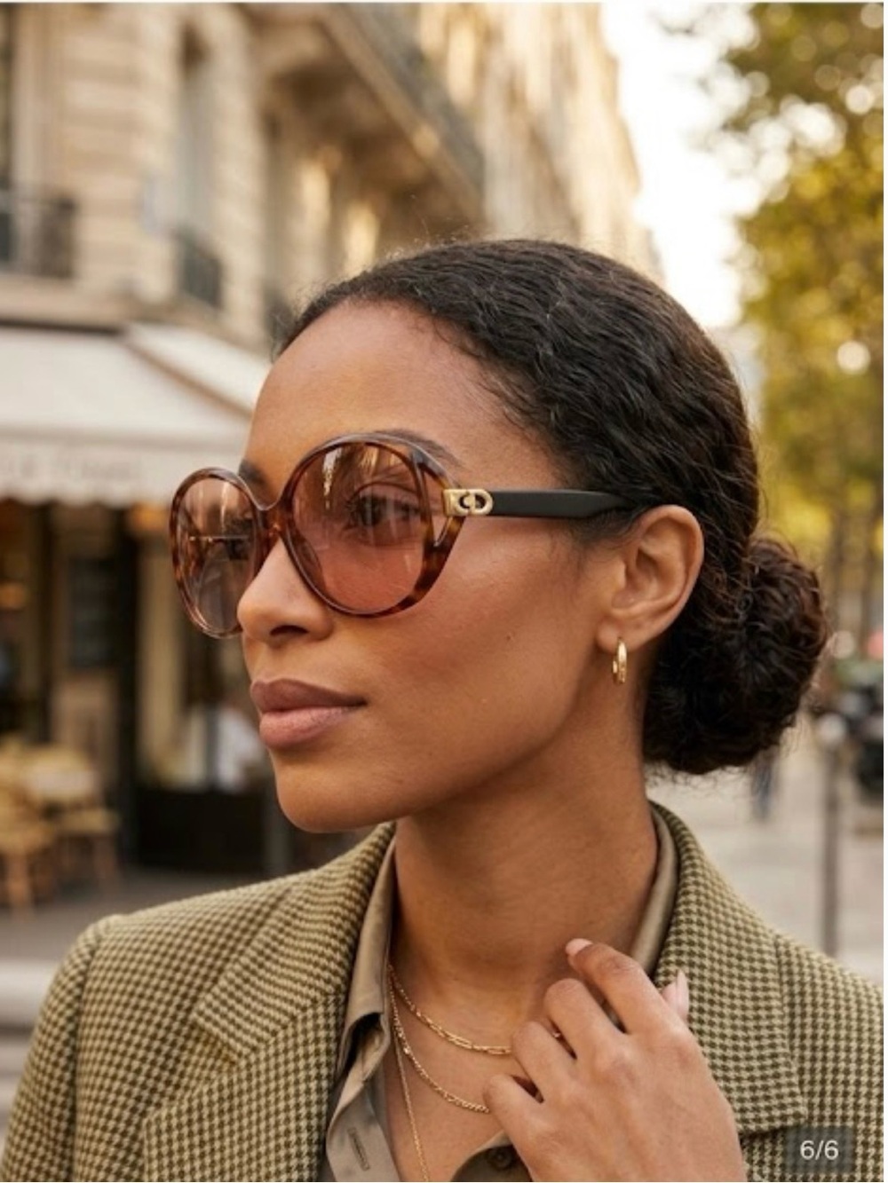 Christian Dior | Vintage Tortoiseshell Brown Oversized Sunglasses | E02